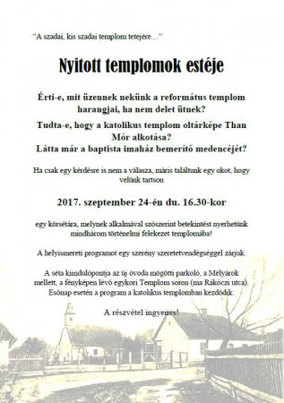 Nyitott templomok éjszakája Szadán